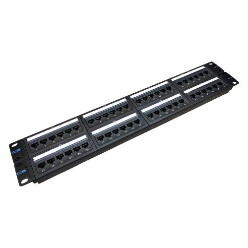 TWT Patch panel, 48 port, UTP, cat. 6, 2U